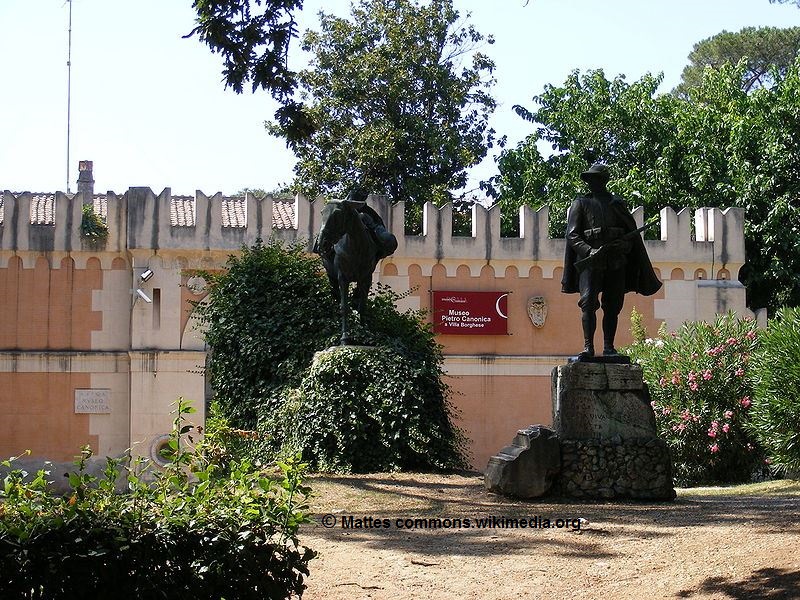 L'ingresso al Museo Pietro Canonica