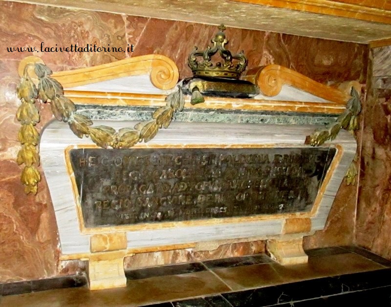 Tomba di Polissena nella Cripta Reale della Basilica di Superga.