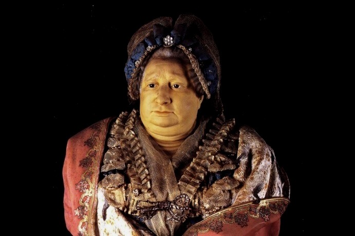 Il busto in cera di Vittoria, opera di Francesco Orso, 1780-1785 circa, conservtao al Castello di Aglié. Photo by: www.storiedell'arte.com