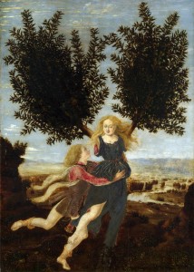 Antonio del Pollaiolo, Apollo e Dafne, 1470-80, National Gallery Londra