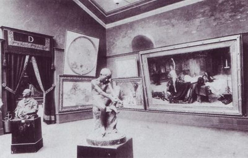 La sala della Biennale con il dipinto di Grosso. Immagine tratta dal sito: biennaleveneziamap2013.wikispaces.com